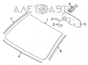 Auto-dimming interior mirror for Toyota Camry V55 15-17 USA