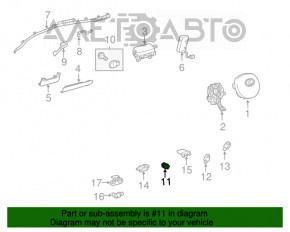 Airbag Sensor Door Left Toyota Highlander 08-13