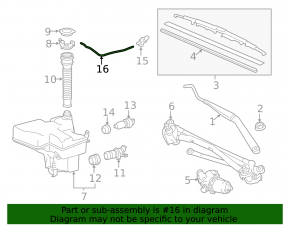 Front washer pipe Toyota Prius 20 04-09