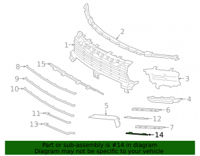 Right front bumper grille molding lower Porsche Cayenne 19-23 black gloss, Base