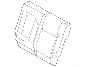 Backrest of the rear row of seats, 2nd row, left, Ford C-max MK2 17-18, gray leather, with a seat belt, with an armrest, dry-cleanable, dented leather