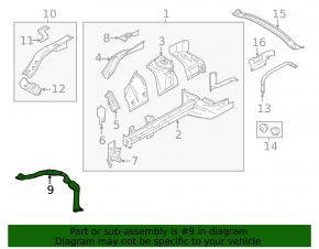 Front strut reinforcement Ford Mustang mk6 15-