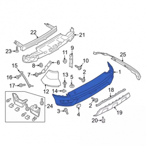 Rear bumper bare Ford Ecosport 18-22