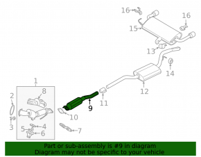 Lower catalytic converter for Ford Escape MK3 13-18 1.5T, sawed off