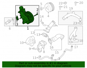 Water pump Land Rover Range Rover 13-21 3.0, 5.0
