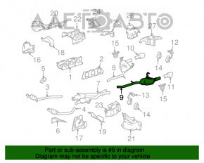 Muffler rear part with barrel left Mercedes W164 ML350
