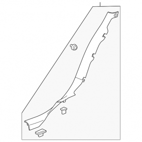 Door sill trim inner rear right Cadillac CTS 14 - beige, scratch