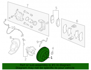 Front left brake disc Nissan Pathfinder 13-20