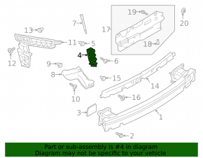 Rear bumper mount under the left lamp Audi A6 C8 19- small