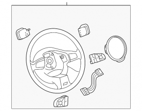 Bare steering wheel Audi Q7 4L 10-15 without heating, beige leather, scratches, peeling coating