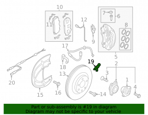 Front right ABS sensor for Audi E-Tron 19-23