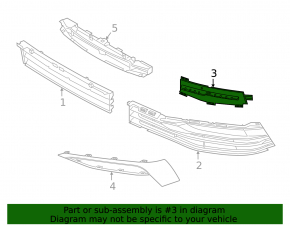 Insert lower grille front bumper left BMW 5 G30 17-20