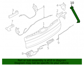 Shock absorber trunk door left BMW X5 F15 14-18 lower