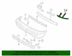 Front bumper trim lower left Lexus LX 03-07 outer