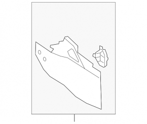 Left side console trim for Toyota Highlander 2013, gray