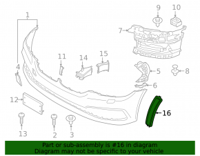 Front Bumper Reflector Left BMW 5 G30 17-23
