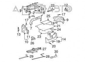 Left arch trim for Toyota Camry v30 2.4 black