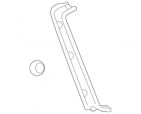 Trunk door trim right Toyota Highlander 08-13 beige