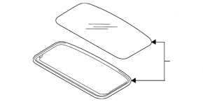 Subaru Outback 15-19 sunroof glass