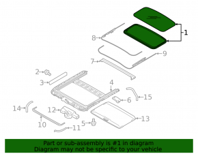 Subaru Outback 15-19 sunroof assembly