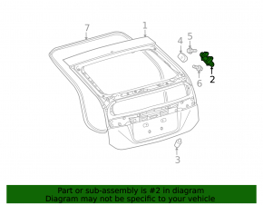 Left tailgate bumper Toyota Prius 30 10-15 body