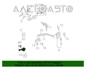 Door Limiter Front Right Lexus RX300 RX330 RX350 RX400h 04-09
