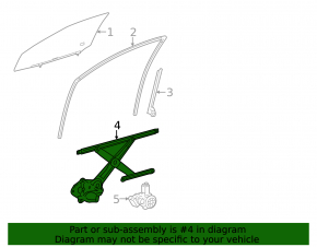 Front right window lifter with motor for Toyota Avalon 13-18