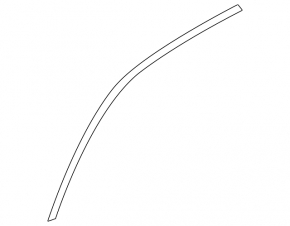 Upper front left door molding VW Touareg 11-17 chrome with glass seal