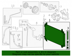 Honda Passport 19-25 air conditioning condenser radiator