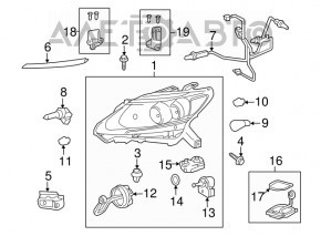 AFS Headlight Motor Left Lexus ES350 07-12