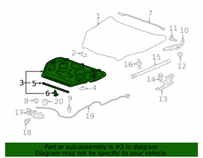 GMC Terrain 10-17 Hood Insulation