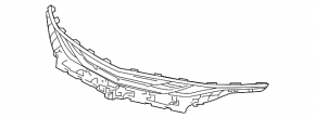 Radiator grill grill Chevrolet Malibu 19- upper part, under radar