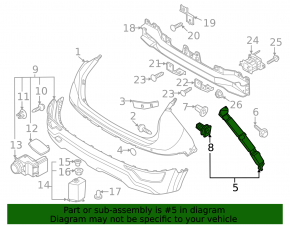 Rear bumper mount left Kia Niro 23-