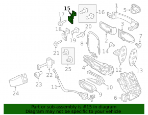 Upper front left door hinge for VW Jetta 11-18 USA
