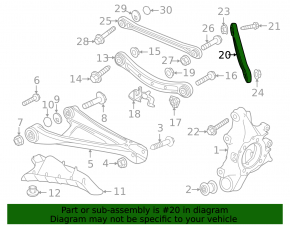 Upper Rear Left Longitudinal Arm Porsche Cayenne 958 11-17