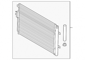 Air conditioner radiator condenser Hyundai Santa FE Sport 13-18 2.4 LUZAR