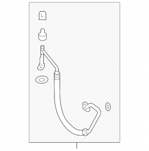 Kia Optima 16-18 air conditioner condenser-compressor hose