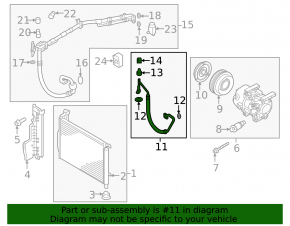 Kia Optima 16-18 air conditioner condenser-compressor hose
