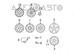 Wheel disks 4 pcs R17 x 7J ET60 5*114.3 Mazda6 03-08 curb