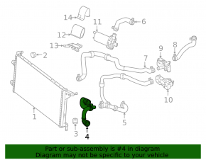 Cooling system pipes for the Mercedes GLS-class X166 15-19 3.0