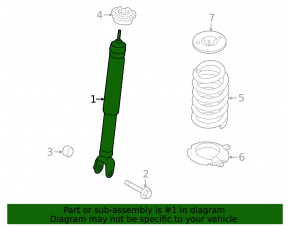 Shock absorber rear left Ford Flex 09-11 prerest