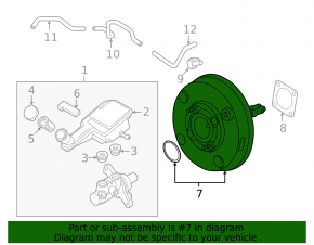 Vacuum Booster Nissan Versa Note 13-19