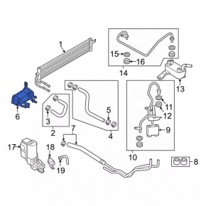 Gearbox cooler Ford Ecosport 18-21 1.0T on gearbox