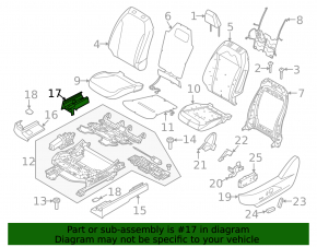 Driver's seat runner trim rear right Ford Mustang Mach-E 21-26