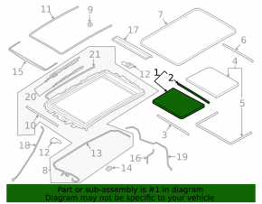 Front panoramic glass for Porsche Cayenne 19-26