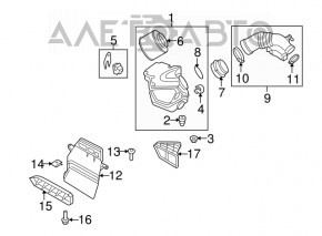 Air duct Audi Q7 16- 2.0T