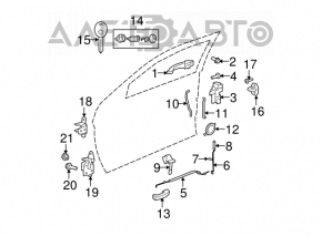 Door handle outer front right Chrysler 200 11-14