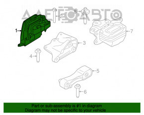 Engine mount left Mini Cooper F56 3d 14-23 1.5t automatic transmission