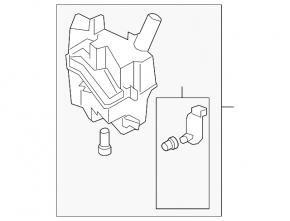 Washer reservoir Infiniti G25 G37 4d 06-09 prerest with neck