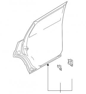 Door assembly rear right Audi Q7 4L 10-15